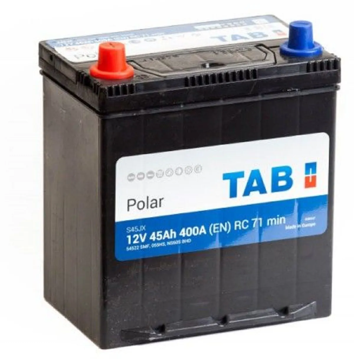 аккумулятор TAB Polar  6СТ-45.1 (54522) яп. ст/тонк. кл/бортик