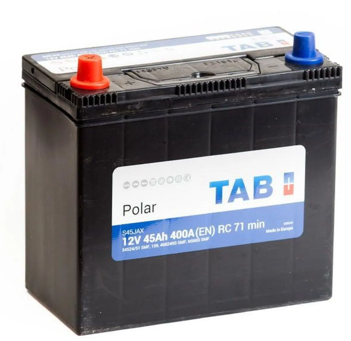 аккумулятор TAB Polar  6СТ-45.1 (54524/51) яп ст/тонк.кл.с переходн.