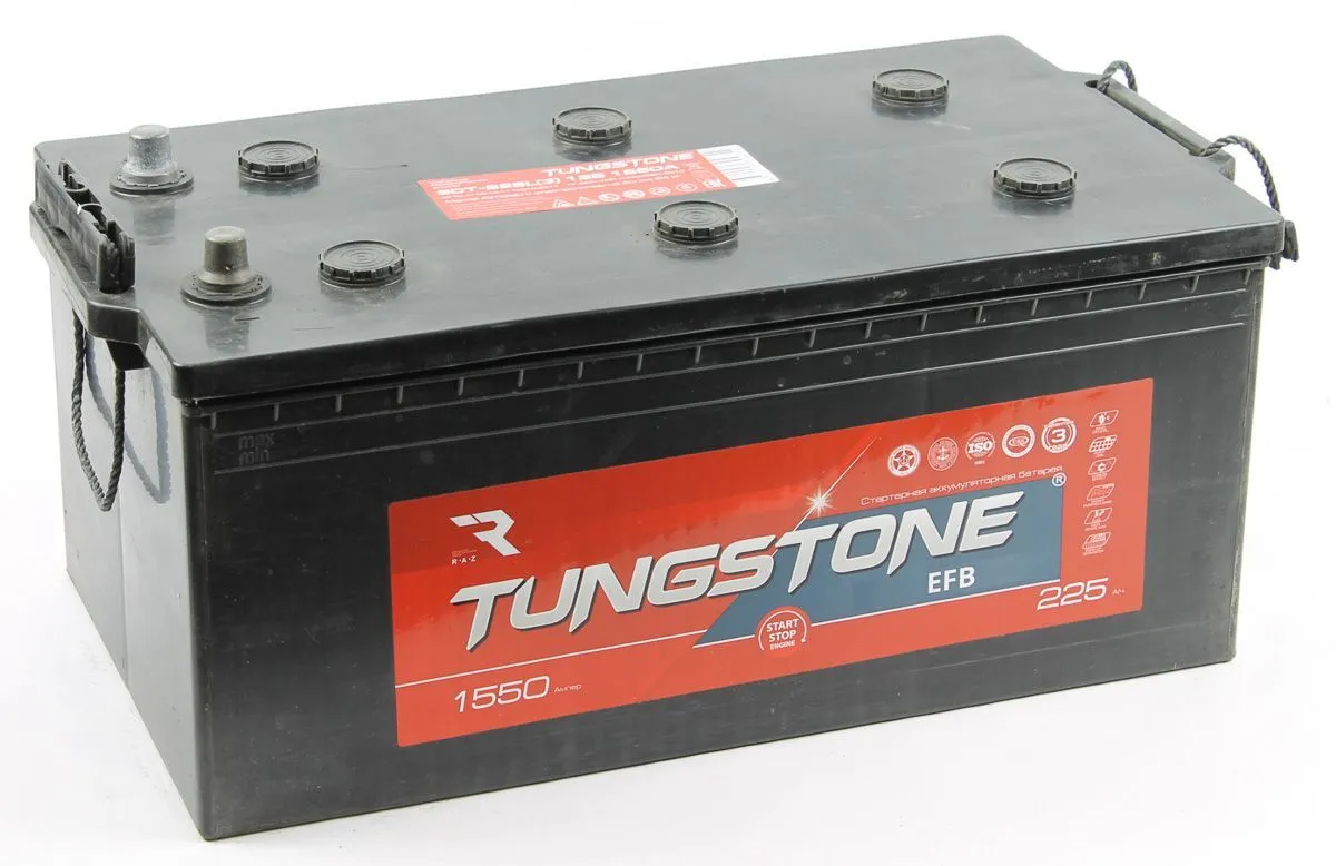 аккумулятор TUNGSTONE EFB 6СТ -225 евро.конус