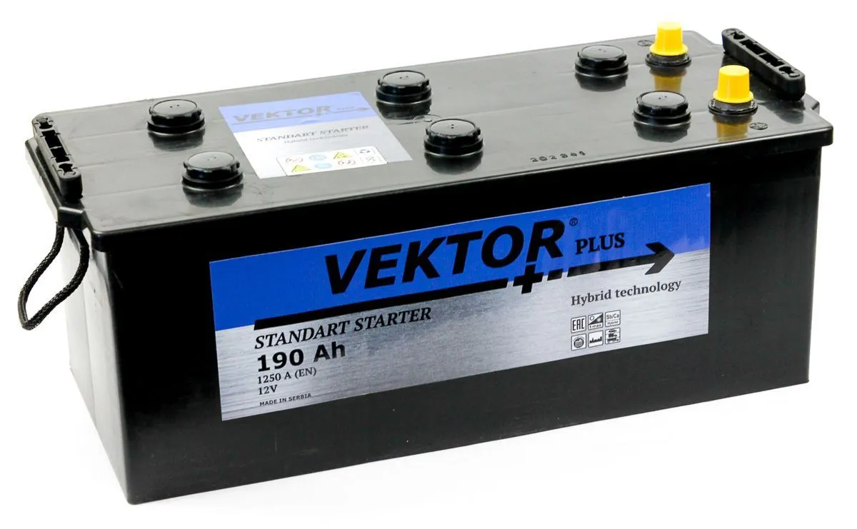 аккумулятор Vektor Plus 6СТ-190 евро.конус